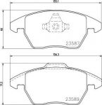 HELLA КОМПЛЕКТ ТОРМОЗНЫХ КОЛОДОК, ДИСКОВЫЙ ТОРМОЗ (8DB 355 014-511)