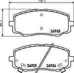 Hella 8DB 355 014-901 комплект тормозных колодок, дисковый тормоз на HYUNDAI i20 (PB, PBT)