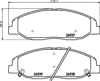 Hella 8DB 355 015-151 комплект тормозных колодок, дисковый тормоз на CADILLAC CTS