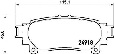 HELLA КОМПЛЕКТ ТОРМОЗНЫХ КОЛОДОК, ДИСКОВЫЙ ТОРМОЗ (8DB 355 015-371)