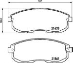 Hella 8DB 355 015-641 комплект тормозных колодок, дисковый тормоз на SUZUKI SX4 (EY, GY)
