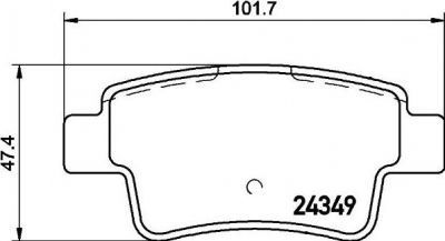 Hella 8DB 355 015-861 комплект тормозных колодок, дисковый тормоз на OPEL CORSA D Van