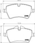 Hella 8DB 355 016-041 комплект тормозных колодок, дисковый тормоз на MINI MINI PACEMAN (R61)