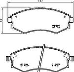 Hella 8DB 355 016-691 комплект тормозных колодок, дисковый тормоз на HYUNDAI SONATA II (Y-2)