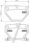 Hella 8DB 355 017-221 комплект тормозных колодок, дисковый тормоз на TOYOTA YARIS VERSO (_NLP2_, _NCP2_)
