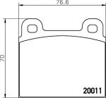 Hella 8DB 355 017-451 комплект тормозных колодок, дисковый тормоз на VW TRANSPORTER III фургон