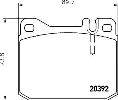 Hella 8DB 355 017-461 комплект тормозных колодок, дисковый тормоз на MERCEDES-BENZ седан (W123)