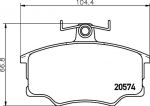 Hella 8DB 355 017-591 комплект тормозных колодок, дисковый тормоз на AUDI 80 (81, 85, B2)