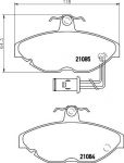 Hella 8DB 355 017-691 комплект тормозных колодок, дисковый тормоз на AUSTIN MAESTRO (XC)