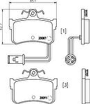 Hella 8DB 355 017-751 комплект тормозных колодок, дисковый тормоз на ROVER 800 (XS)