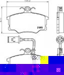 Hella 8DB 355 017-801 комплект тормозных колодок, дисковый тормоз на ALFA ROMEO 164 (164)
