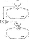 Hella 8DB 355 017-861 комплект тормозных колодок, дисковый тормоз на ALFA ROMEO 164 (164)