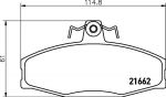 Hella 8DB 355 017-931 комплект тормозных колодок, дисковый тормоз на VW TOUAREG (7LA, 7L6, 7L7)