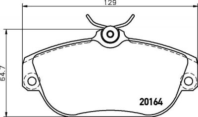 Hella 8DB 355 018-001 комплект тормозных колодок, дисковый тормоз на VOLVO 960 Kombi (965)