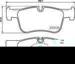 Hella 8DB 355 019-771 комплект тормозных колодок, дисковый тормоз на 3 Touring (F31)