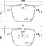 Hella 8DB 355 019-781 комплект тормозных колодок, дисковый тормоз на 4 кабрио (F33, F83)