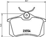Hella 8DB 355 019-911 комплект тормозных колодок, дисковый тормоз на RENAULT MEGANE III Наклонная задняя часть (BZ0_)