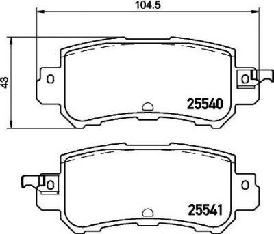 Hella 8DB 355 020-151 комплект тормозных колодок, дисковый тормоз на MAZDA CX-3 (DK)