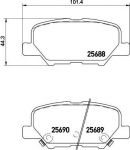 Hella 8DB 355 020-291 комплект тормозных колодок, дисковый тормоз на MITSUBISHI ASX (GA_W_)