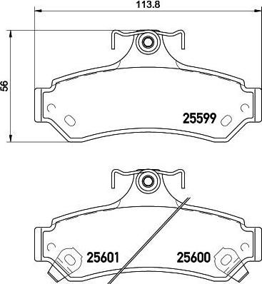 Hella 8DB 355 020-531 комплект тормозных колодок, дисковый тормоз на TOYOTA CAMRY седан (AVV5_, XV5_)