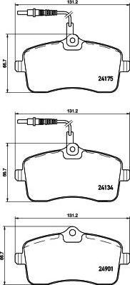 Hella 8DB 355 020-671 комплект тормозных колодок, дисковый тормоз на PEUGEOT 407 (6D_)