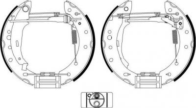 Hella 8DB 355 022-901 комплект тормозных колодок на RENAULT TWINGO II (CN0_)