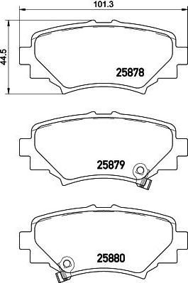 Hella 8DB 355 028-931 комплект тормозных колодок, дисковый тормоз на MAZDA 3 (BM)