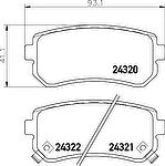 HELLA Колодки тормозные задние KIA RIO 2005- (583021GA00, 8DB355006-961)