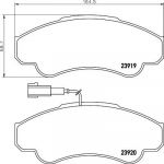 HELLA Колодки тормозные FIAT DUCATO 02>/CITROEN JUMPER/PEUGEOT BOXER 94>(1800кг) перед (77362216, 8DB355010-401)