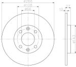 Hella 8DD 355 100-851 тормозной диск на PEUGEOT 405 II Break (4E)