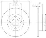 Hella 8DD 355 101-861 тормозной диск на ALFA ROMEO 33 (905)