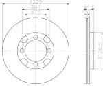 Hella 8DD 355 101-991 тормозной диск на MAZDA 626 II (GC)