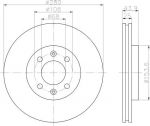 Hella 8DD 355 102-411 тормозной диск на SAAB 9000
