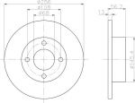 Hella 8DD 355 102-841 тормозной диск на AUDI 80 Avant (8C, B4)