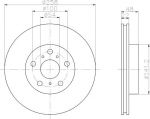 Hella 8DD 355 104-051 тормозной диск на TOYOTA CELICA Наклонная задняя часть (ST16_, AT16_)