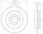 Hella 8DD 355 105-691 тормозной диск на VOLVO V70 I (LV)