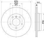 Hella 8DD 355 106-571 тормозной диск на 3 (E46)