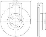 Hella 8DD 355 107-131 тормозной диск на HONDA CR-V I (RD)