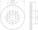Hella 8DD 355 109-001 тормозной диск на PEUGEOT BOXER автобус (230P)