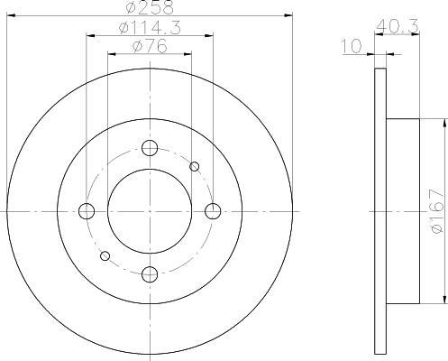 Hella 8DD 355 109-061 тормозной диск на HYUNDAI LANTRA I (J-1)