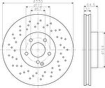 Hella 8DD 355 109-471 тормозной диск на MERCEDES-BENZ E-CLASS (W211)
