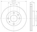 Hella 8DD 355 110-931 тормозной диск на HYUNDAI SONATA IV (EF)