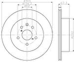 Hella 8DD 355 112-881 тормозной диск на LEXUS GS (GRS19_, UZS19_, URS19_, GWS19_)