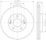 Hella 8DD 355 114-021 тормозной диск на KIA CEE'D SW (ED)