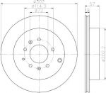 Hella 8DD 355 115-791 тормозной диск на MAZDA CX-7 (ER)