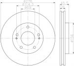 Hella 8DD 355 116-311 тормозной диск на MITSUBISHI LANCER универсал (CS_W)