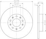 Hella 8DD 355 116-671 тормозной диск на ALFA ROMEO 159 (939)
