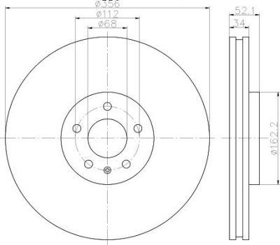 Hella 8DD 355 118-011 тормозной диск на RENAULT MEGANE III купе (DZ0/1_)