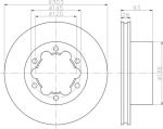 Hella 8DD 355 118-061 тормозной диск на MERCEDES-BENZ SPRINTER 5-t c бортовой платформой/ходовая часть (906)