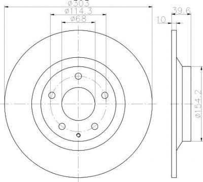 Hella 8DD 355 118-541 тормозной диск на MAZDA CX-5 (KE, GH)